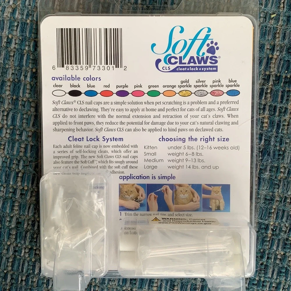 NEW Soft Claws Nail Caps for Cats Medium 9-13 lbs.
